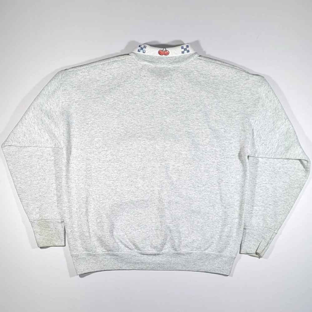 Vintage 90s Sz Large Friendship Recipe Collared Long Sleeve Sweatshirt - Picture 2 of 12